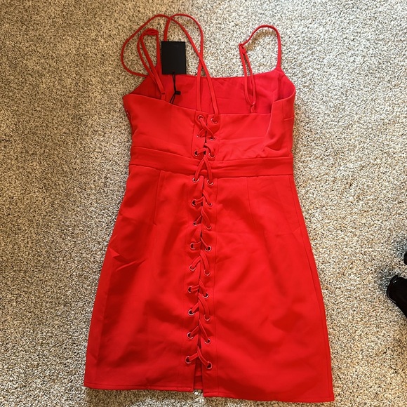 NBD Gracey Mini Dress in Red - Picture 4 of 5